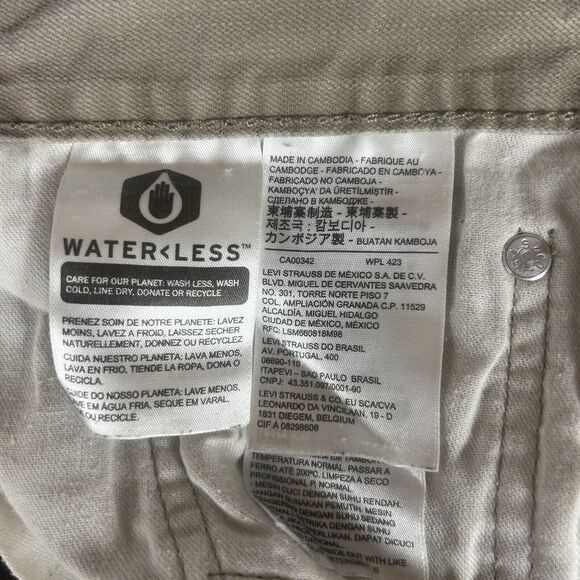 Levi’s 505 Khaki Pants Straight Fit Denim Jeans Mens 36x34 Casual 100% Cotton - Picture 5 of 16